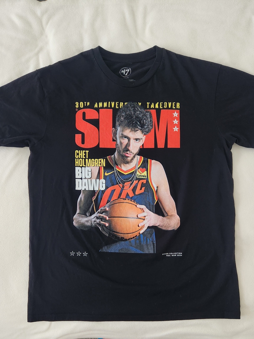 SLAM Magazine Chet Holmgren 47 Brand T Shirt Preowned Great Condition Size XL